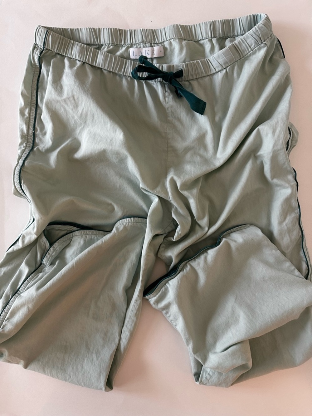 Lake Pajama Pants Women’s Size Medium, 100% Cotton, Cool Mint Green